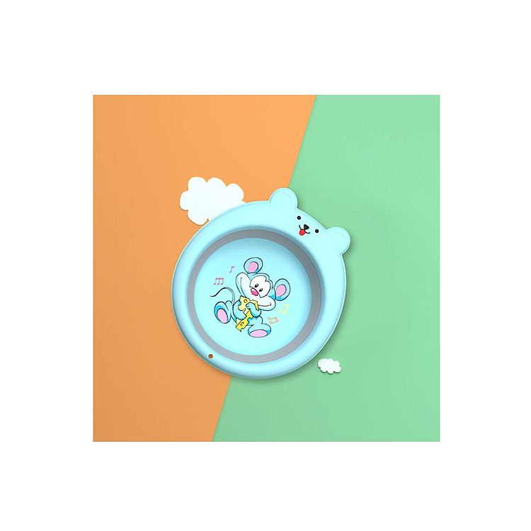 Thau rửa xếp gọn dành cho bé nhiều màu