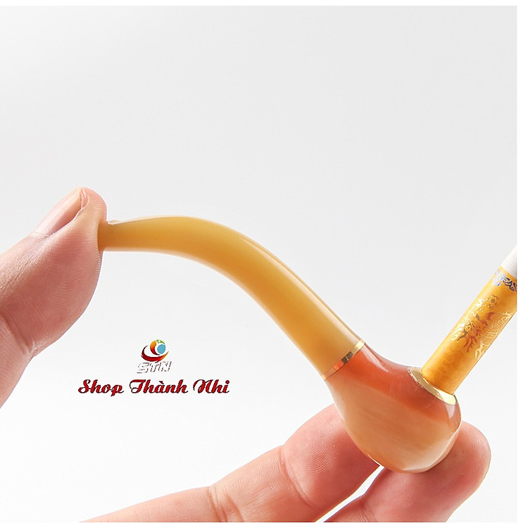 Tẩu thuốc sừng kiểu nhỏ (Màu vàng) - Ảnh 2