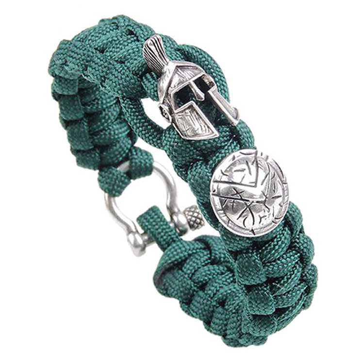 Vòng tay cao cấp SPARTA Vòng Tay Cao Cấp Dây Paracord Kiểu Dáng Chiến Binh - Xanh Emerald