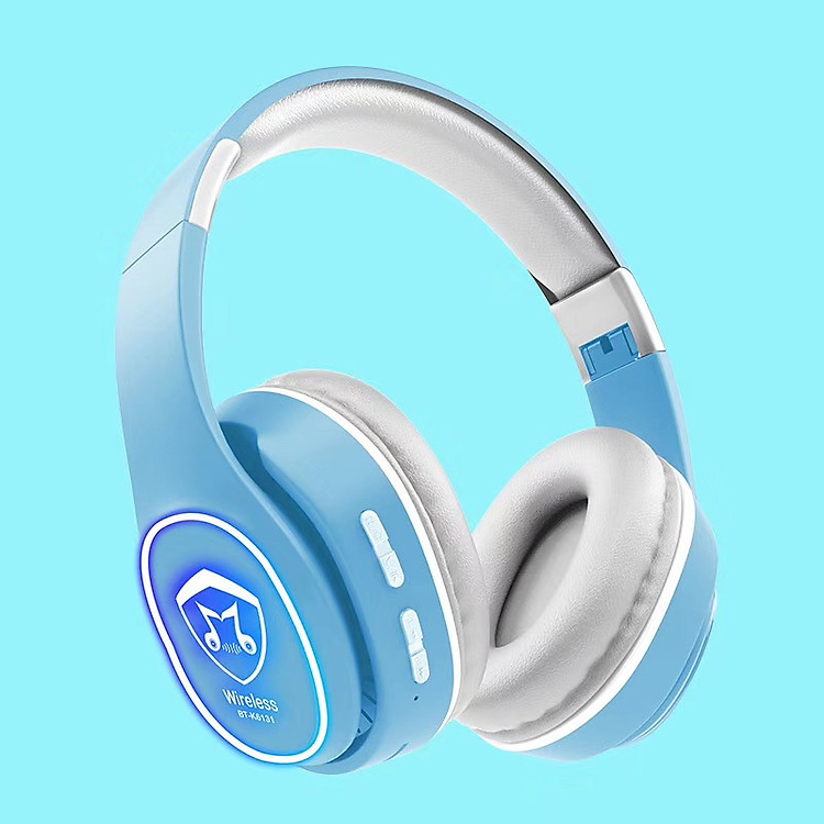 Tai nghe chụp tai Bluetooth 5.0 K6131 Macaron Hỗ Trợ Thẻ Nhớ, Dây 3.5mm, Đài FM - Hàng Nhập Khẩu