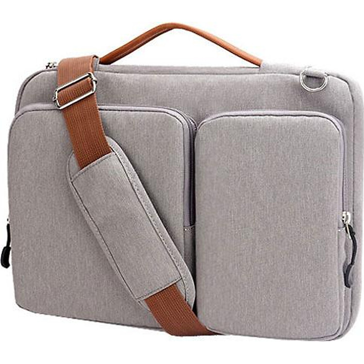 Túi xách, cặp da bảo vệ laptop 13 -14inch nhiều ngăn tiện dụng