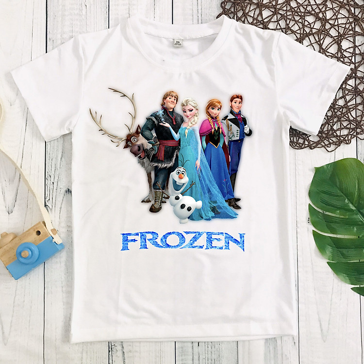 Áo thun Elsa Anna cho bé gái