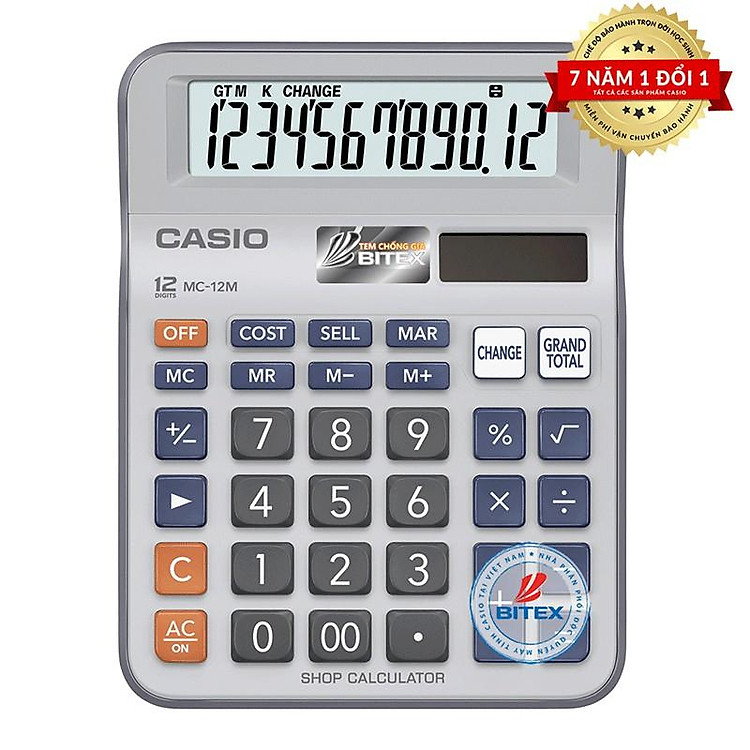 Máy Tính Để Bàn Casio DC/MC-12M (Size Nhỏ) - Ảnh 2