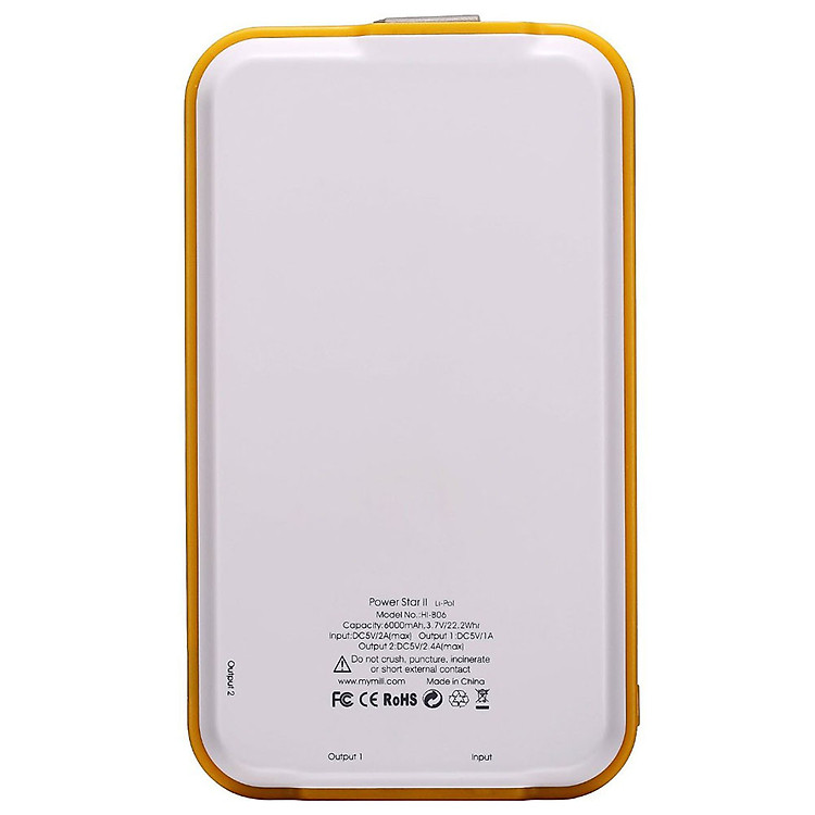 Sạc Dự Phòng Mili Power Star II(HI-B06) - 6000mAh - Hàng chính hãng