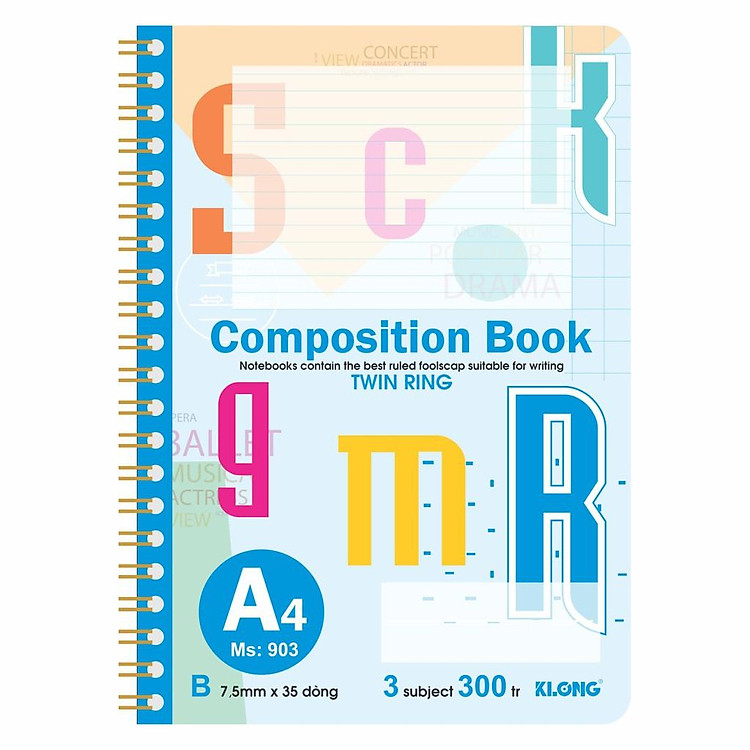 Sổ Kẻ Ngang Lò Xo Kép KLONG A4 (300 trang) - Ảnh 5