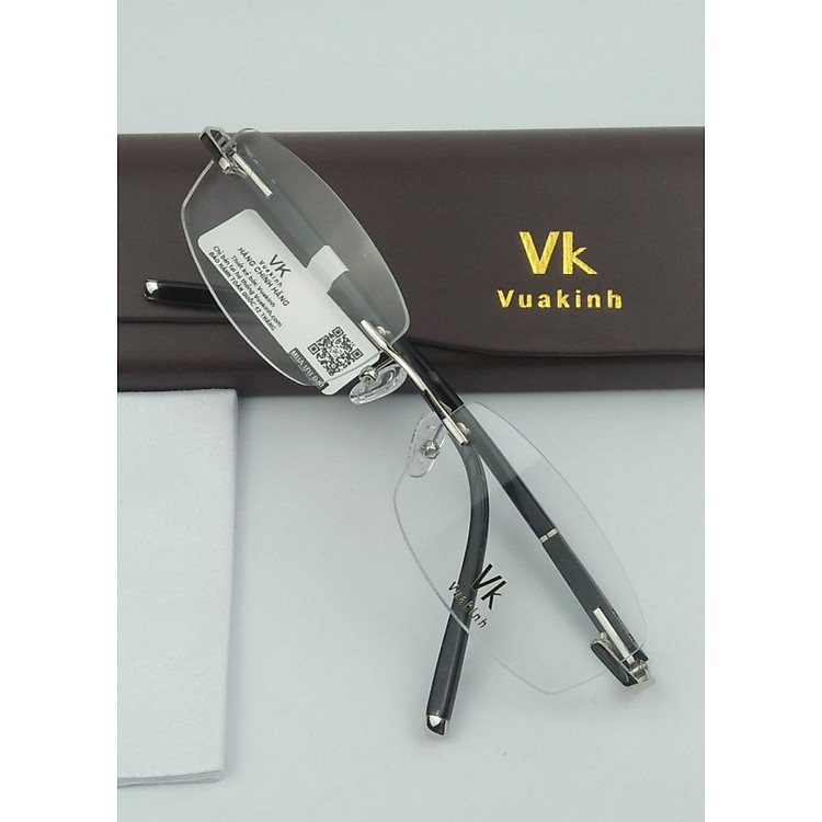 Gọng kính cận không viền càng 1 vạch nam VK-30