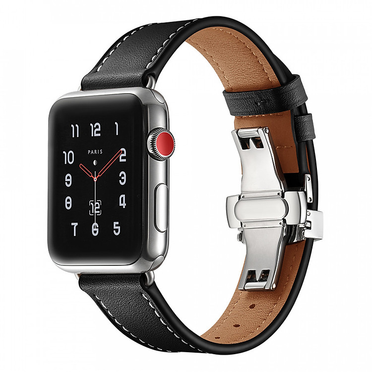 Dây Da Italia Khóa Bạc Chống Gãy Dành Cho Apple Watch 42/44mm