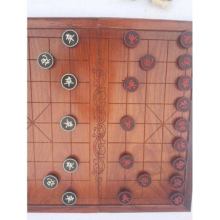 Cờ tướng gỗ gõ cao cấp 50x52cm Chính hãng Ưu đãi - Hình ảnh 3