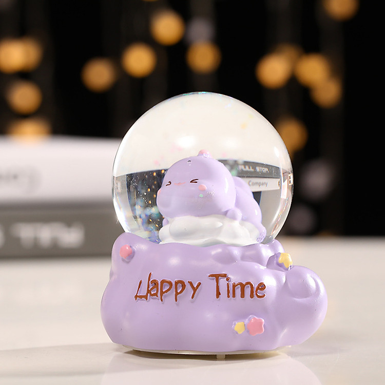 Quả Cầu Tuyết Khủng Long Con Happy Time - Tím - Ảnh 2