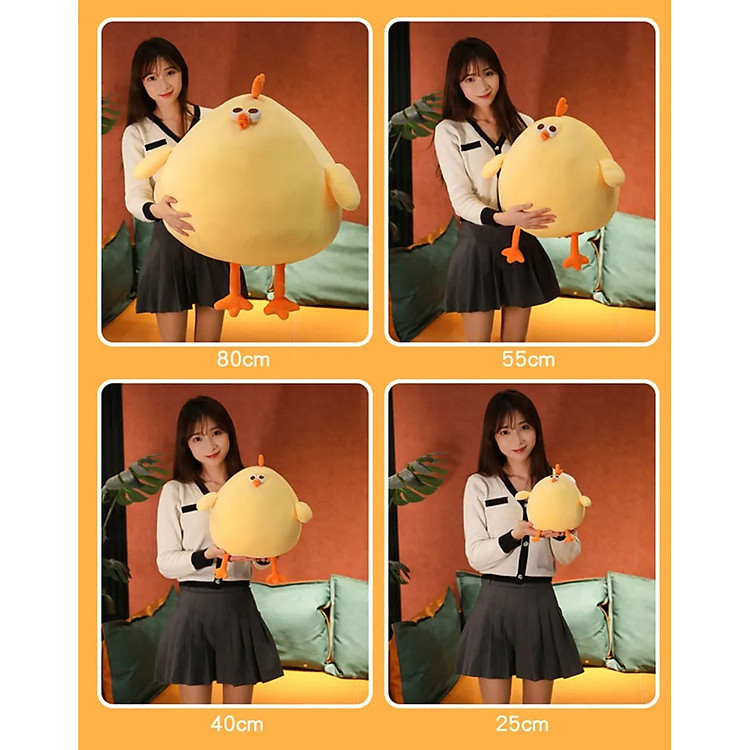 Gà bông êm mịn 45-60cm cho bé Chính hãng Giá tốt - Hình ảnh 3