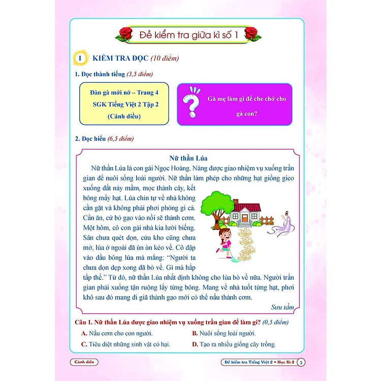 Đề Kiểm Tra TIẾNG VIỆT 2 Học Kì 2 - Ảnh 3