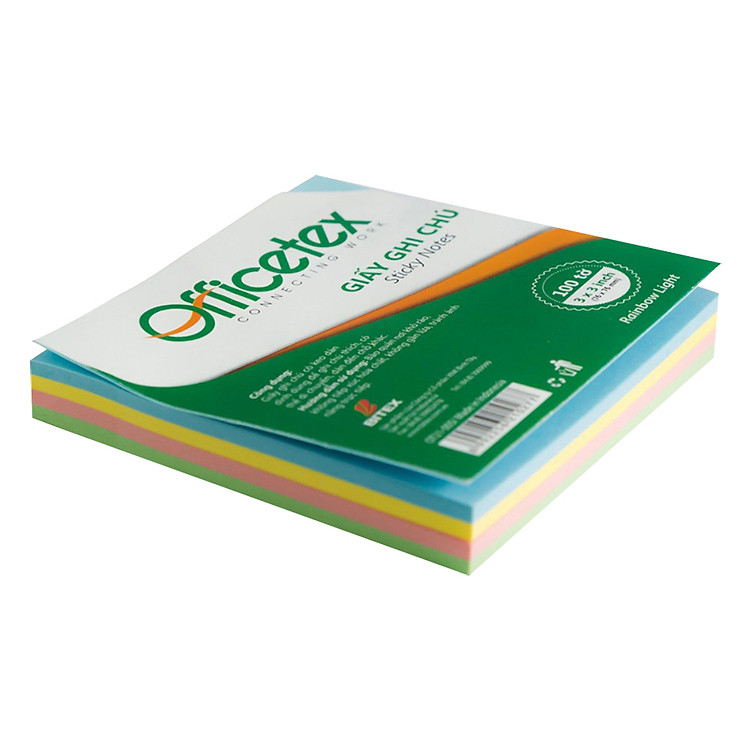 Giấy Ghi Chú Officetex (3 x 3 inch) - Cầu Vồng