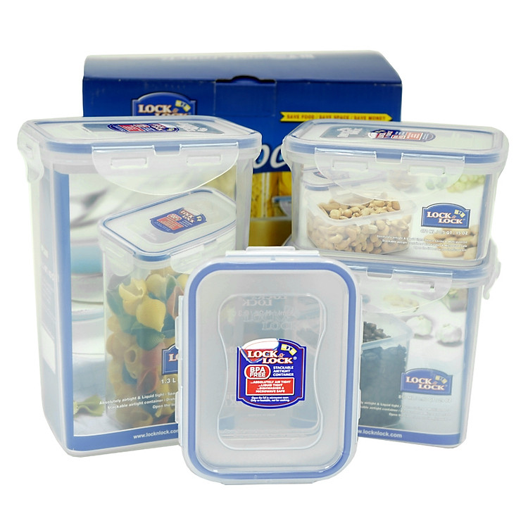 Bộ 4 Hộp Nhựa Đựng Thực Phẩm Lock&Lock Classic HPT806AS