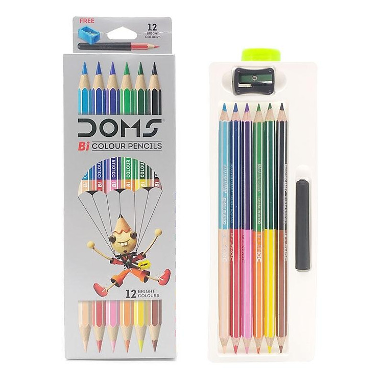 Bộ Bút Chì Màu 2 Đầu DOMS 7172 (6 chiếc) - Ảnh 3