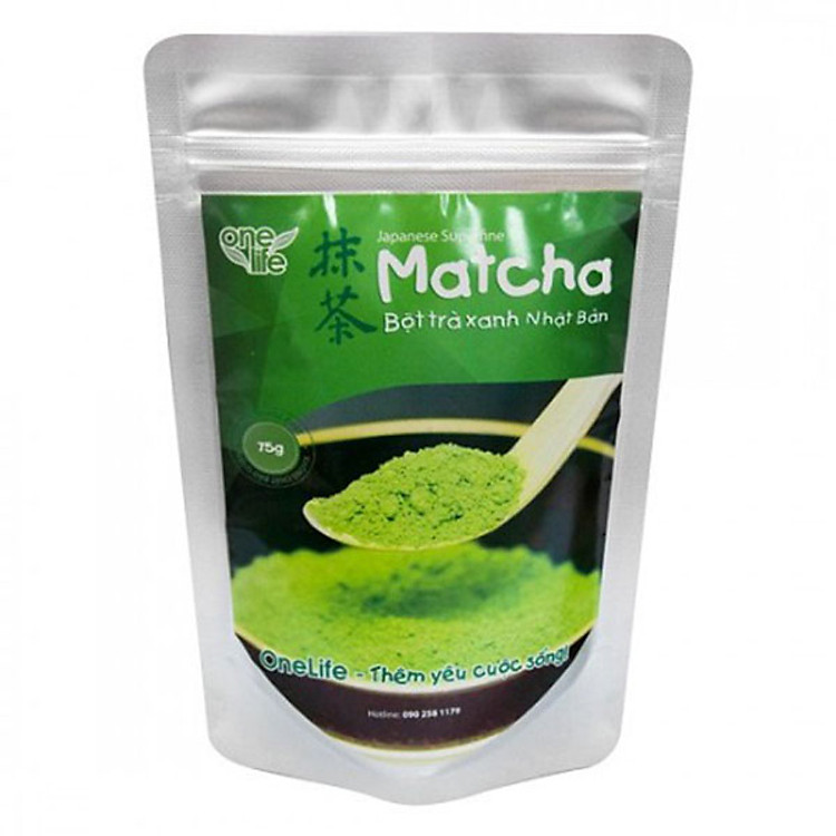 Bột Trà Xanh Nhật Bản Matcha OneLife (Bịch 75gr)