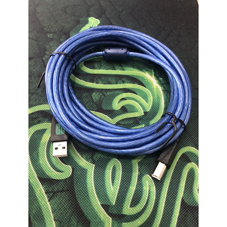 Cáp usb máy in màu xanh dài 5 mét