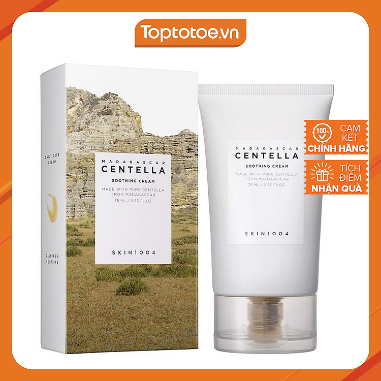 Kem Dưỡng Da Rau Má Dưỡng Ẩm Làm Dịu Da Cho Khô Skin1004 Madagascar Centella Soothing Cream 75ml