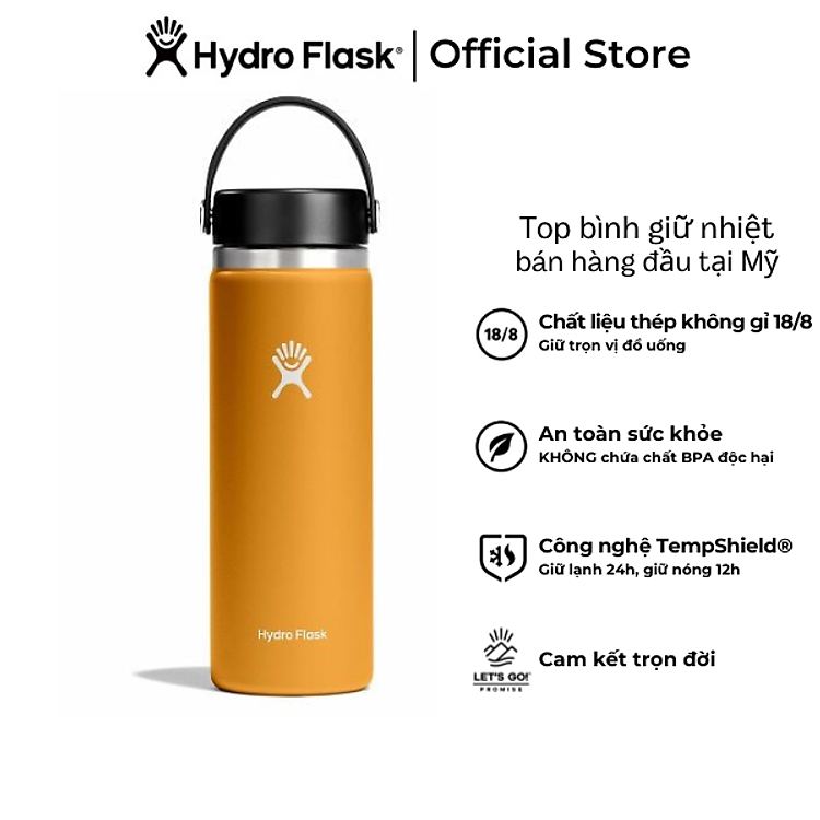 Bình giữ nhiệt Hydro Flask 20 OZ Wide Flex Cap có nắp vặn - Hàng chính hãng(Season 2024)