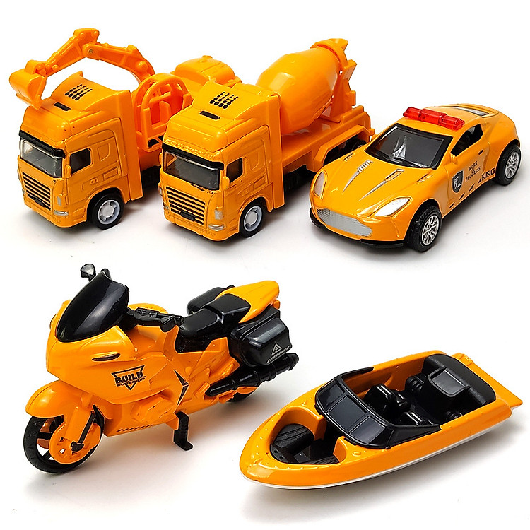 Bộ 05 Xe Ô Tô Mô Hình Chạy Bánh Trớn MS003