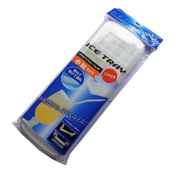 Khay Đá Kèm Nắp (48 Viên) Kháng Khuẩn - Nội Địa Nhật Bản