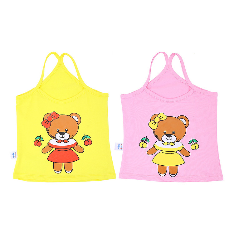 Combo 2 Áo Thun Yếm Bé Gái BONCHOP ABG-079NN - Màu Ngẫu Nhiên