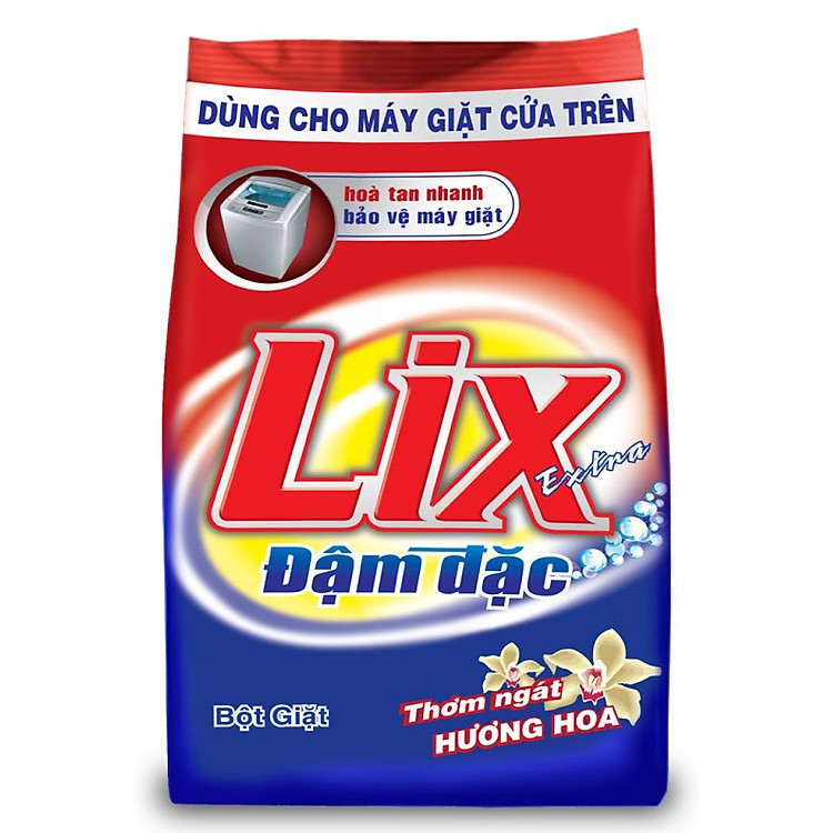 Bột giặt Lix Extra đậm đặc 6Kg - Dùng cho máy giặt cửa trên