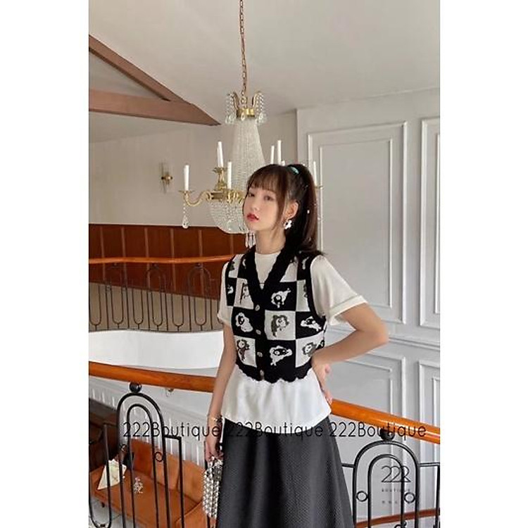 áo gile hoạ tiết 58a88