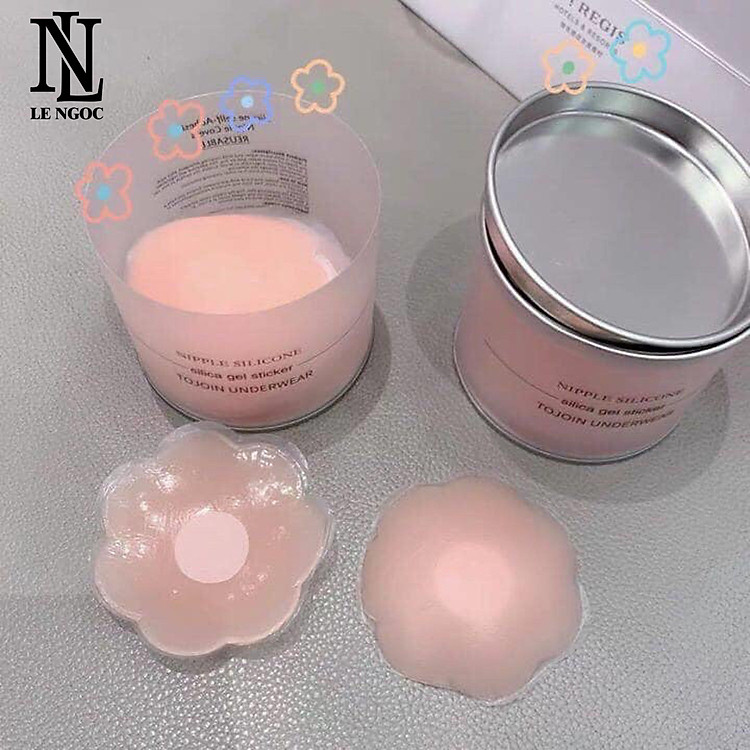 Miếng dán ti nâng ngực silicon hộp trắng sang trọng tiện dụng- Lê Ngọc Fashion