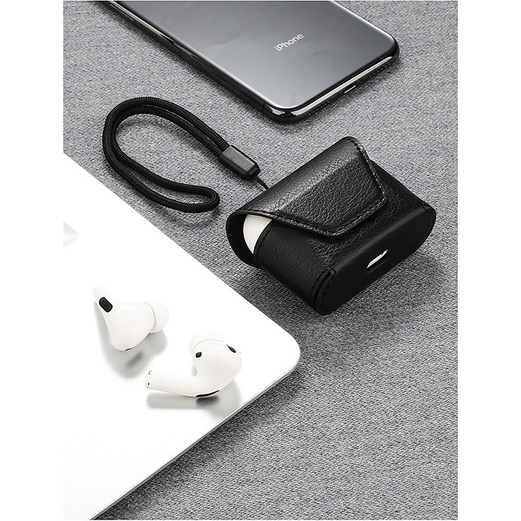 Bao Da Dành Cho Airpods Pro Có Hít Nam Châm Kai Có Dây Treo Nhiều Màu_ Hàng Chính Hãng