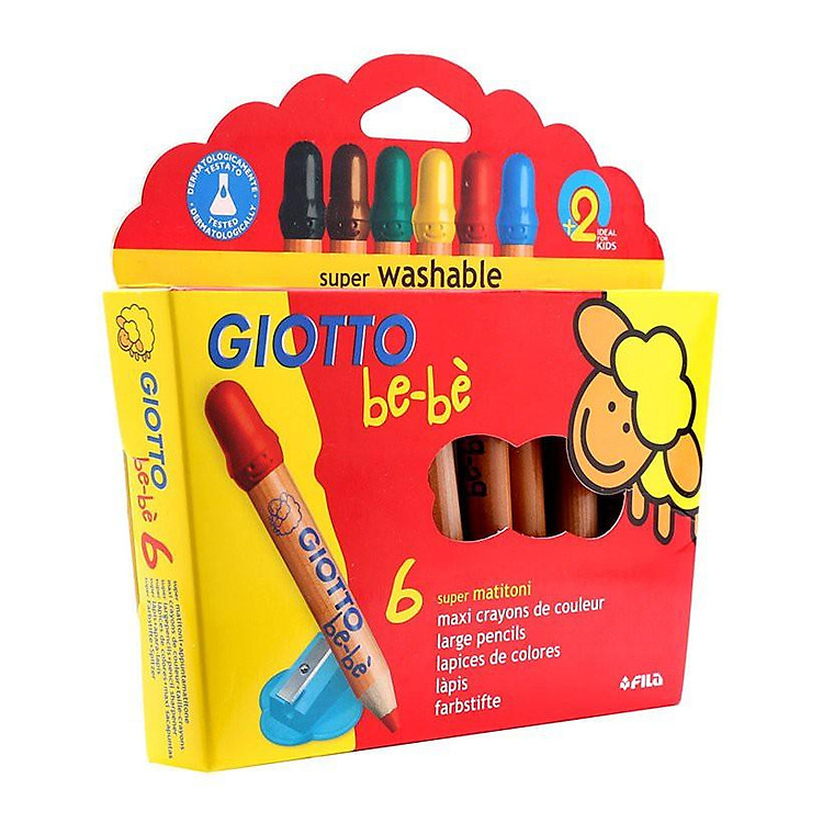 Hộp Bút Sáp 6 Màu Giotto Be-bè Thân To - Ảnh 2