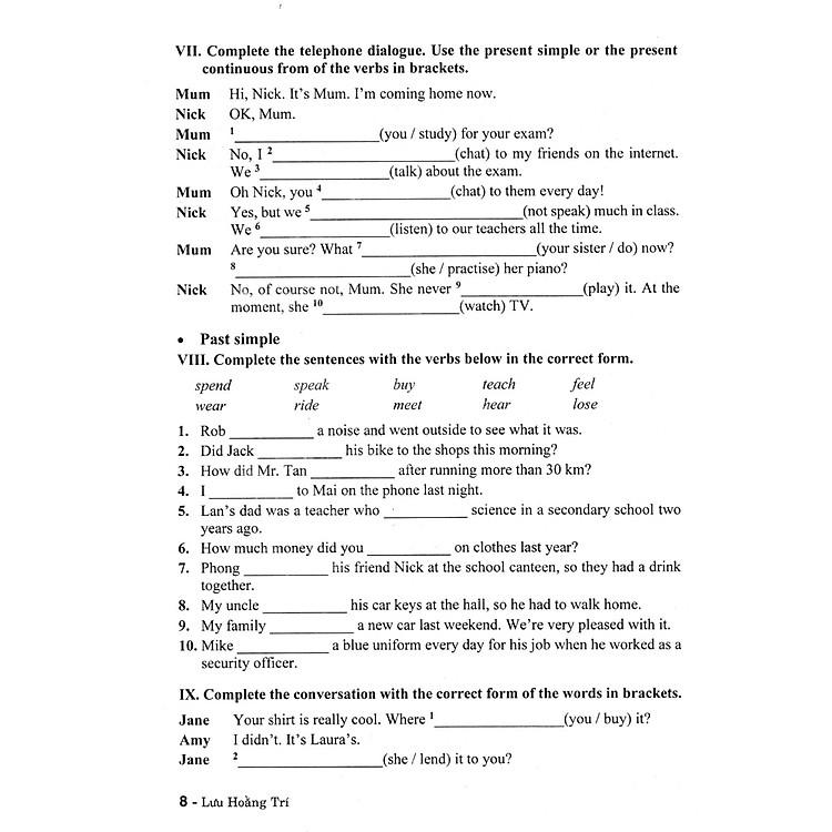 Bài Tập Tiếng Anh 8 - Không Đáp Án (Chân Trời Sáng Tạo) - Ảnh 9