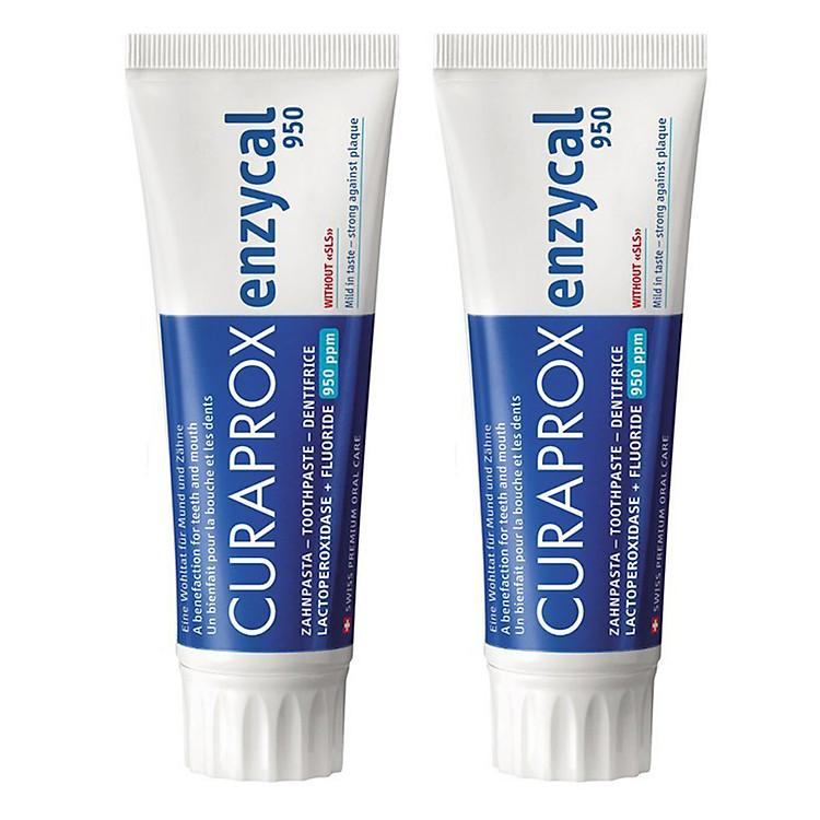 Combo 2 Kem Đánh Răng Curaprox Enzycal 950 (75ml/Tuýp)