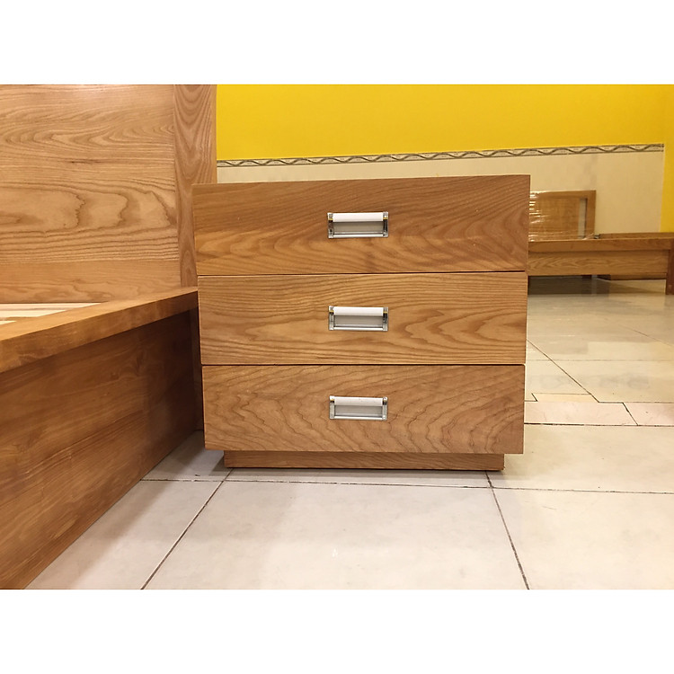 Tủ đầu giường gỗ sồi 3 hộc