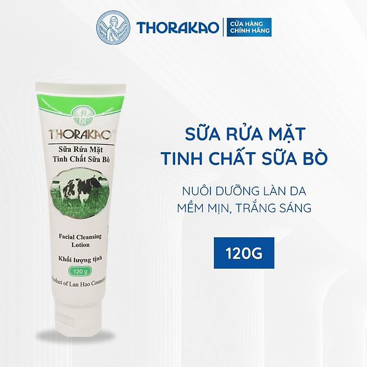 Sữa Rửa Mặt Sữa Bò Thorakao Tinh Chất Giúp Da Mềm Mịn 120G