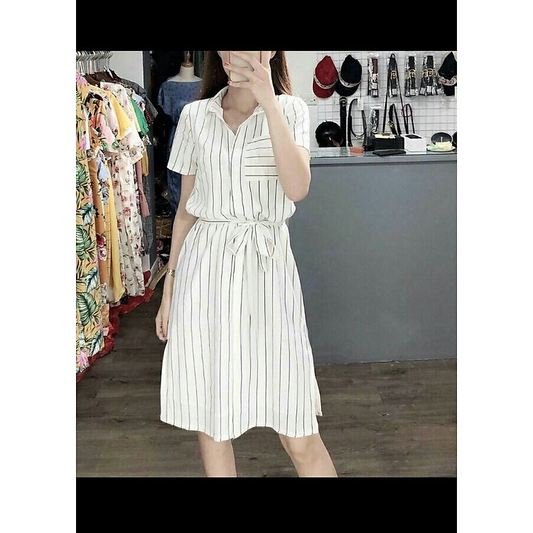 Đầm SM sọc 2 màu