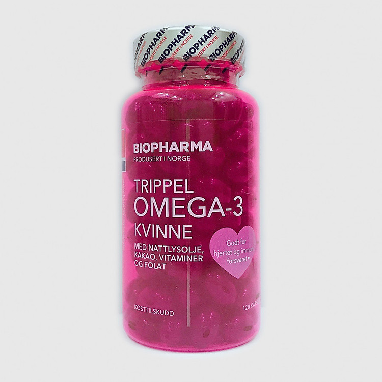 Dầu cá Omega 3 Na-uy cho Phụ nữ và người mang thai(TRIPPEL OMEGA 3 KVINNE)