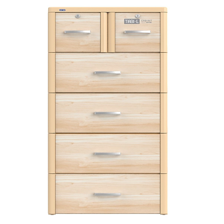 Tủ Tabi-L 5 Tầng DUY TÂN Nhựa PP/ABS Gồm 4 Hộc Lớn và 2 Hộc Nhỏ, Tủ Quần Áo Đa Năng, Tiện Lợi