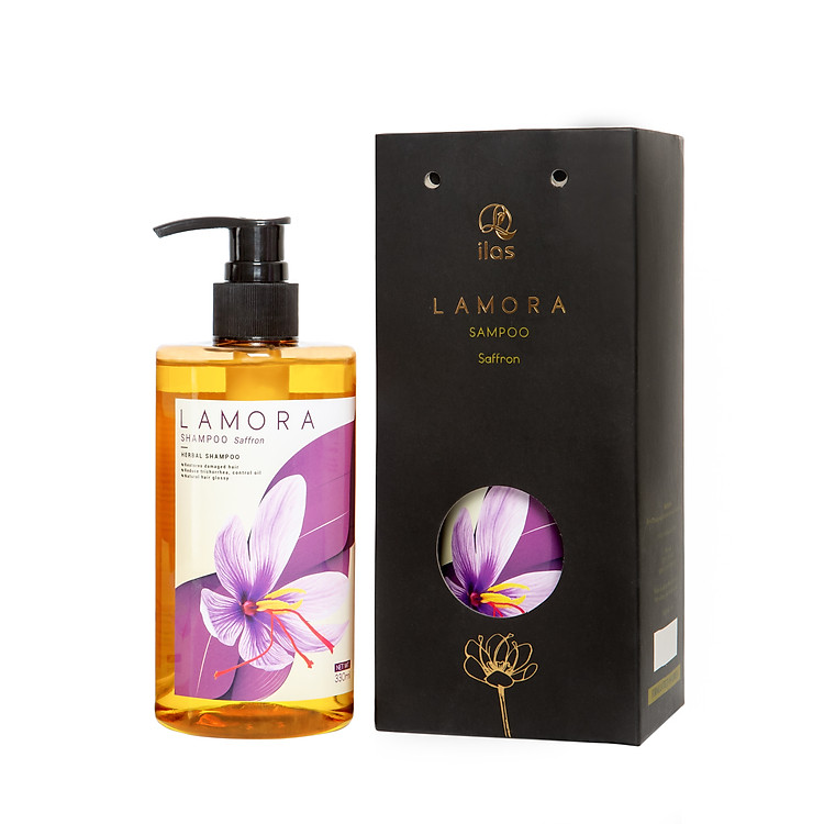 BỘ DẦU GỘI, DẦU XẢ DƯỢC LIỆU SAFFRON LAMORA Chăm Sóc Tóc Rụng và Hư Tổn