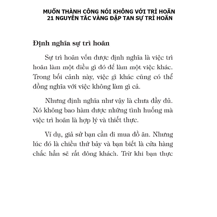 Quản Lý Thời Gian Thông Minh - Muốn Thành Công Nói Không Với Trì Hoãn và Tối Đa Hóa Hiệu Suất Công Việc - Ảnh 6