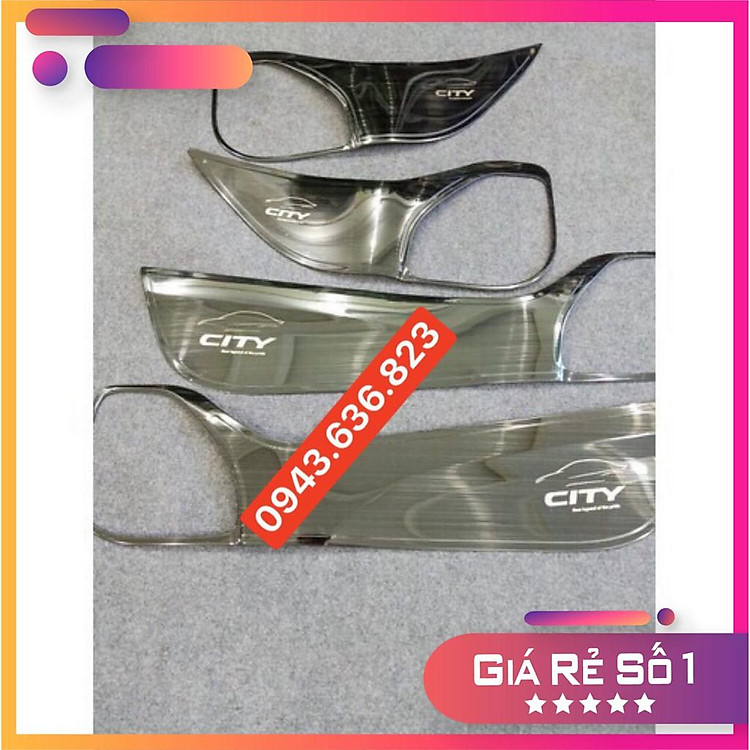 Bộ 4 ốp tapli cánh cửa cao cấp dành cho Honda City 2019-2020