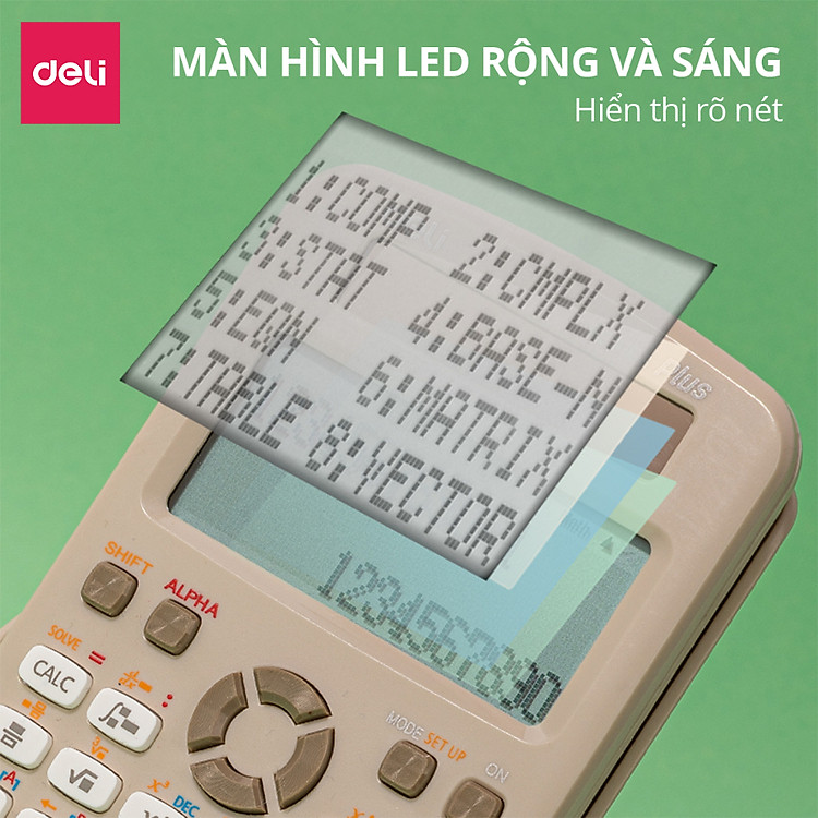 Máy Tính Học Sinh Deli 417 Chức Năng - Xám - Ảnh 2
