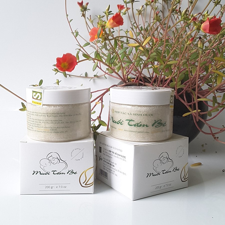 Combo 02 hộp Muối Tắm Bé 200g - 100% tự nhiên an toàn cho bé