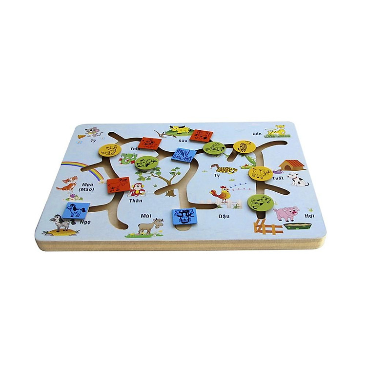 Đồ chơi gỗ Tìm hình 12 con giáp Chính hãng Tiết kiệm - Hình ảnh 4