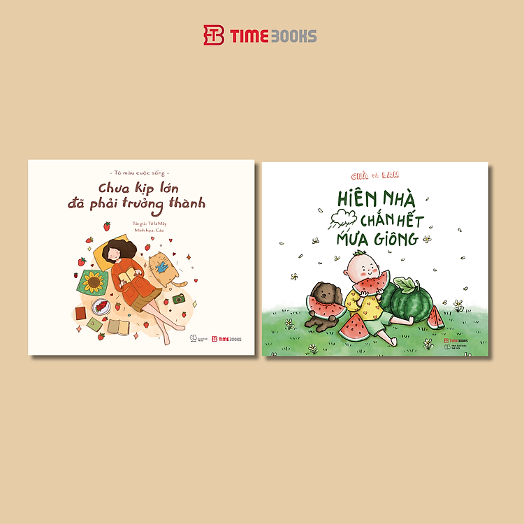 Combo 3 cuốn sách tô màu Chưa Kịp Lớn Đã Phải Trưởng Thành + Tôi Bị Cảm Hóa Ra Là Do Em + Hiên Nhà Chắn Hết Mưa Giông