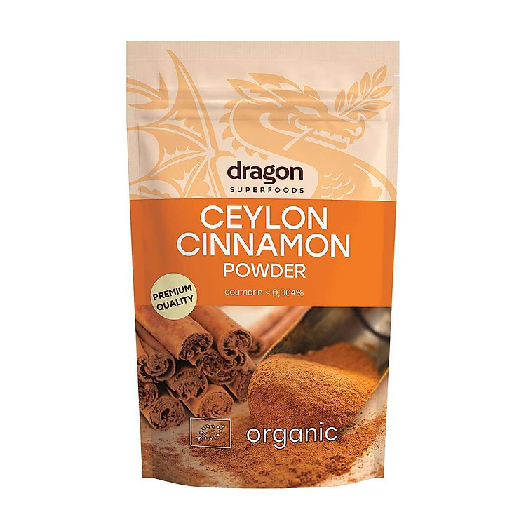 Bột quế Ceylon hữu cơ 150gr - Dragon Superfoods