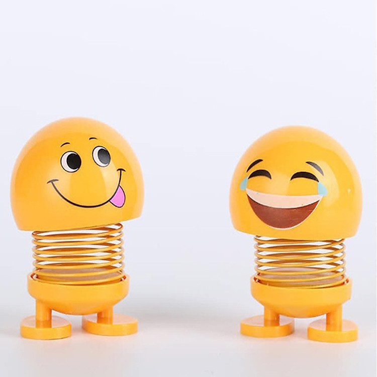 Bộ 2 Thú Nhún Lò Xo Mặt Cười Emoji (Giao Ngẫu Nhiên)