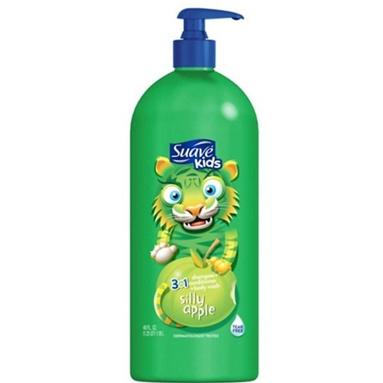 Sữa tắm gội xả mùi Táo Suave Kids 3 in 1 Apple 532ML của Mỹ cho bé yêu