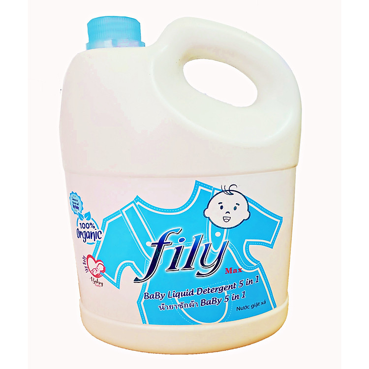 Nước Giặt Hữu Cơ Thái Lan An Toàn Cho Em Bé FilY 3000ml Mùi Hương Thơm Dịu Nhẹ