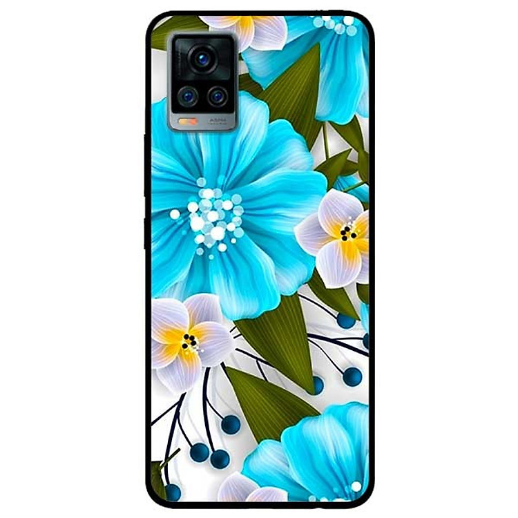 Ốp lưng dành cho Vivo V20 mẫu Hoa Xanh Trắng