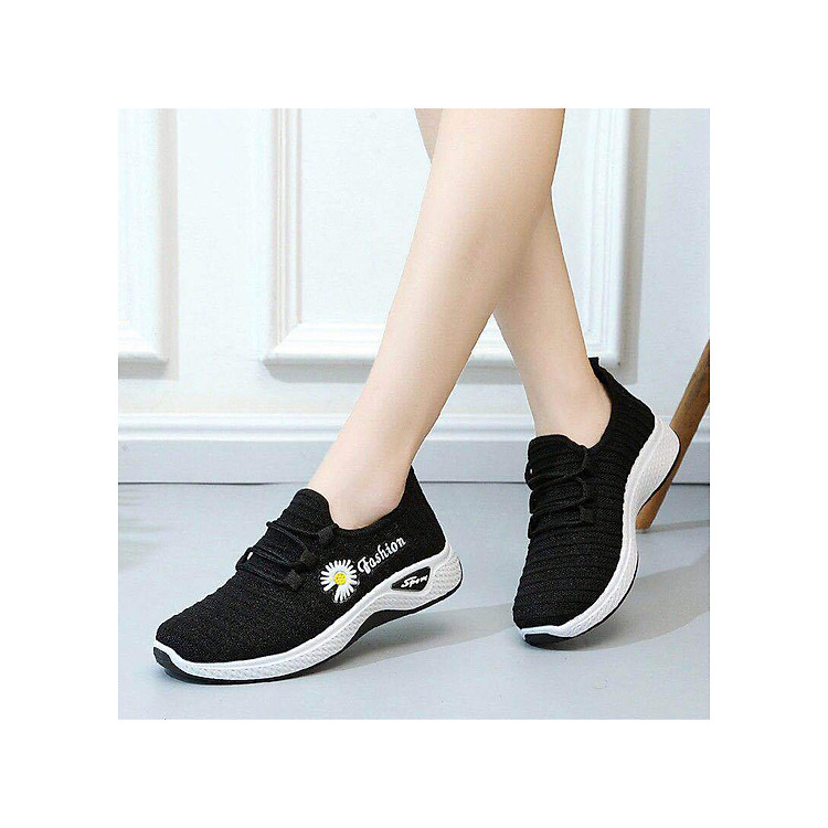 Giày thể thao nữ hoa cúc đi bộ cực êm siêu xinh V253